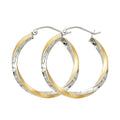 14K Yellow Gold Basic & Fancy Hoop Earring - ER92