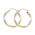 14K Yellow Gold Basic & Fancy Hoop Earring - ER93