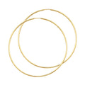 14K Yellow Gold Basic & Fancy Hoop Earring 2mm - ER117