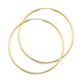 14K Yellow Gold Basic & Fancy Hoop Earring 2mm - ER119
