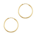 14K Yellow Gold Basic & Fancy Hoop Earring - ER122
