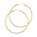 14K Yellow Gold Basic & Fancy Hoop Earring - ER128