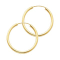 14K Yellow Gold Basic & Fancy Hoop Earring - ER130