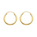 14K Yellow Gold Basic & Fancy Hoop Earring - ER132