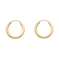 14K Yellow Gold Basic & Fancy Hoop Earring - ER133