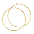 14K Yellow Gold Basic & Fancy Hoop Earring - ER134
