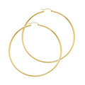 14K Yellow Gold Basic & Fancy Hoop Earring - ER135