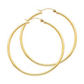 14K Yellow Gold Basic & Fancy Hoop Earring - ER136