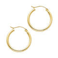 14K Yellow Gold Basic & Fancy Hoop Earring - ER140