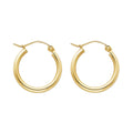 14K Yellow Gold Basic & Fancy Hoop Earring - ER141