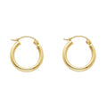14K Yellow Gold Basic & Fancy Hoop Earring - ER142