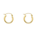 14K Yellow Gold Basic & Fancy Hoop Earring - ER143