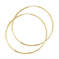 14K Yellow Gold Basic & Fancy Hoop Earring 2mm - ER144