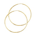 14K Yellow Gold Basic & Fancy Hoop Earring 2mm - ER145