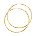 14K Yellow Gold Basic & Fancy Hoop Earring - ER153