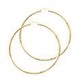 14K Yellow Gold Basic & Fancy Hoop Earring - ER161
