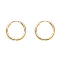 14K Yellow Gold Basic & Fancy Hoop Earring - ER177