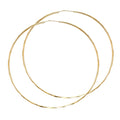 14K Yellow Gold Basic & Fancy Hoop Earring - ER178