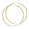 14K Yellow Gold Basic & Fancy Hoop Earring - ER180