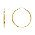 14K Yellow Gold Basic & Fancy Hoop Earring - ER182