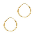 14K Yellow Gold Basic & Fancy Hoop Earring - ER184