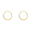 14K Yellow Gold Basic & Fancy Hoop Earring 1.5mm - ER200