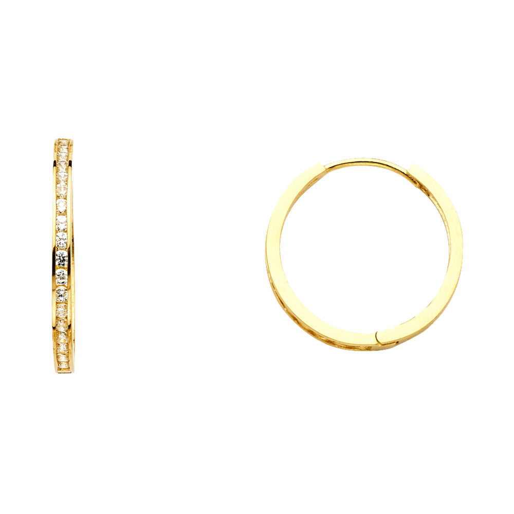 14K Yellow Gold Hoop Earring - ER213