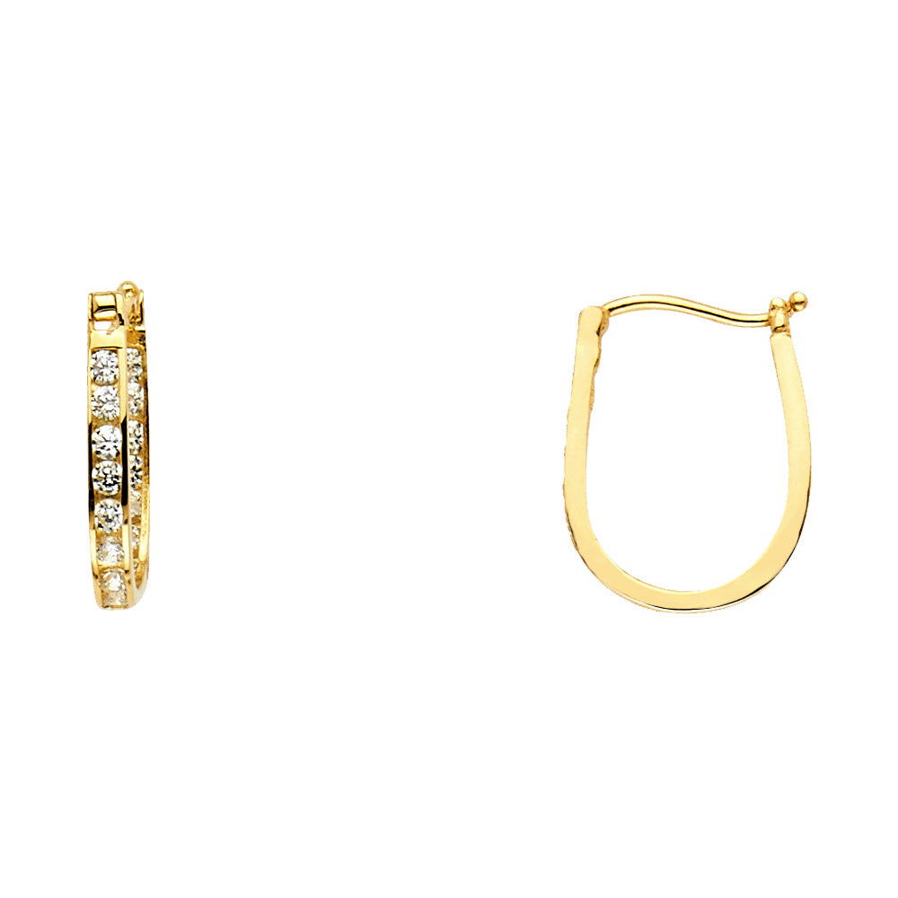 14K Yellow Gold Hoop Earring - ER215