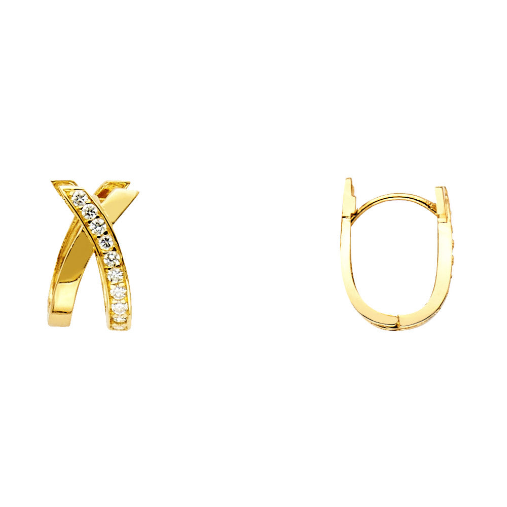14K Yellow Gold Huggies Earring - ER216