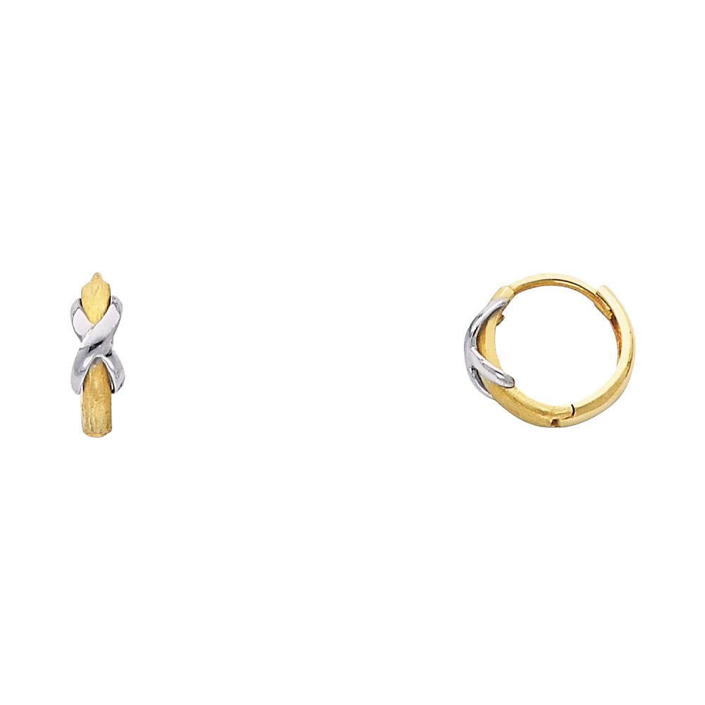 14K Yellow Gold Huggies Earring - ER222