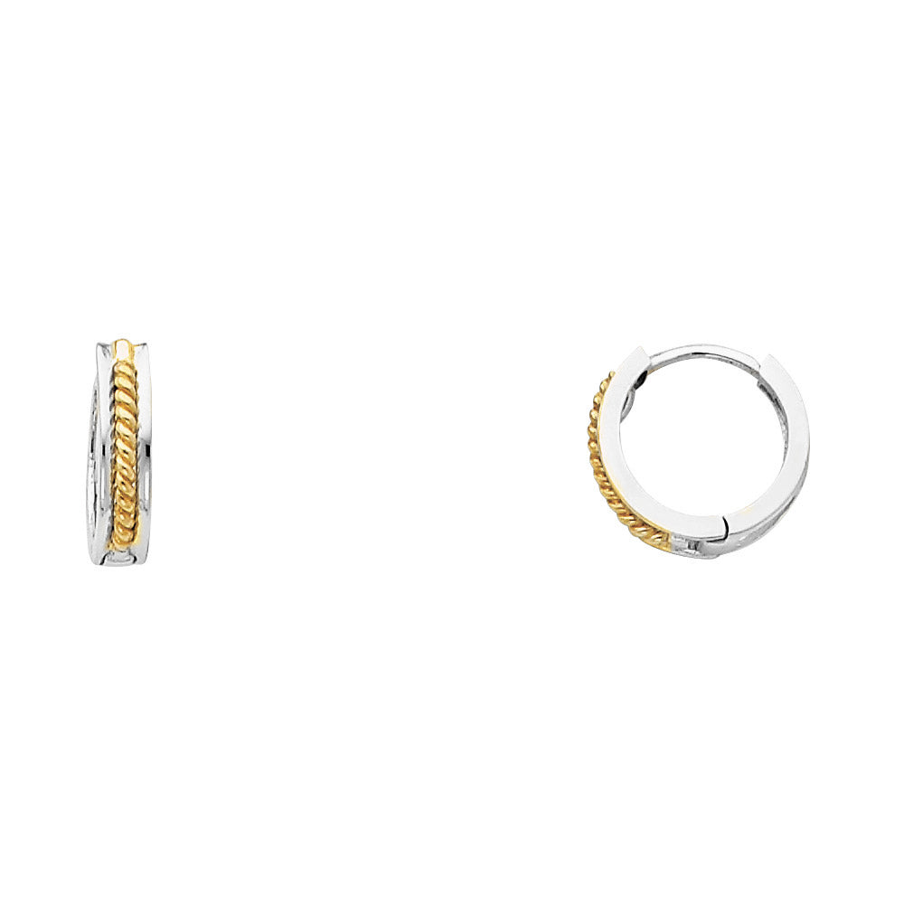 14K Yellow Gold Huggies Earring - ER223