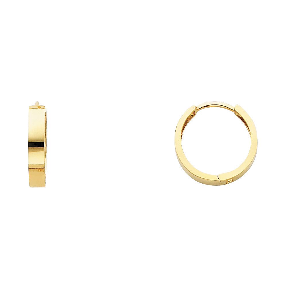 14K Yellow Gold Huggies Earring - ER228