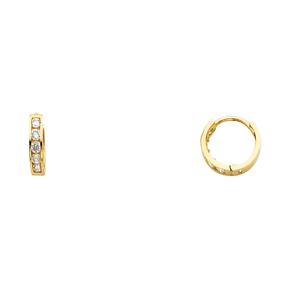 14K Yellow Gold Huggies Earring - ER236