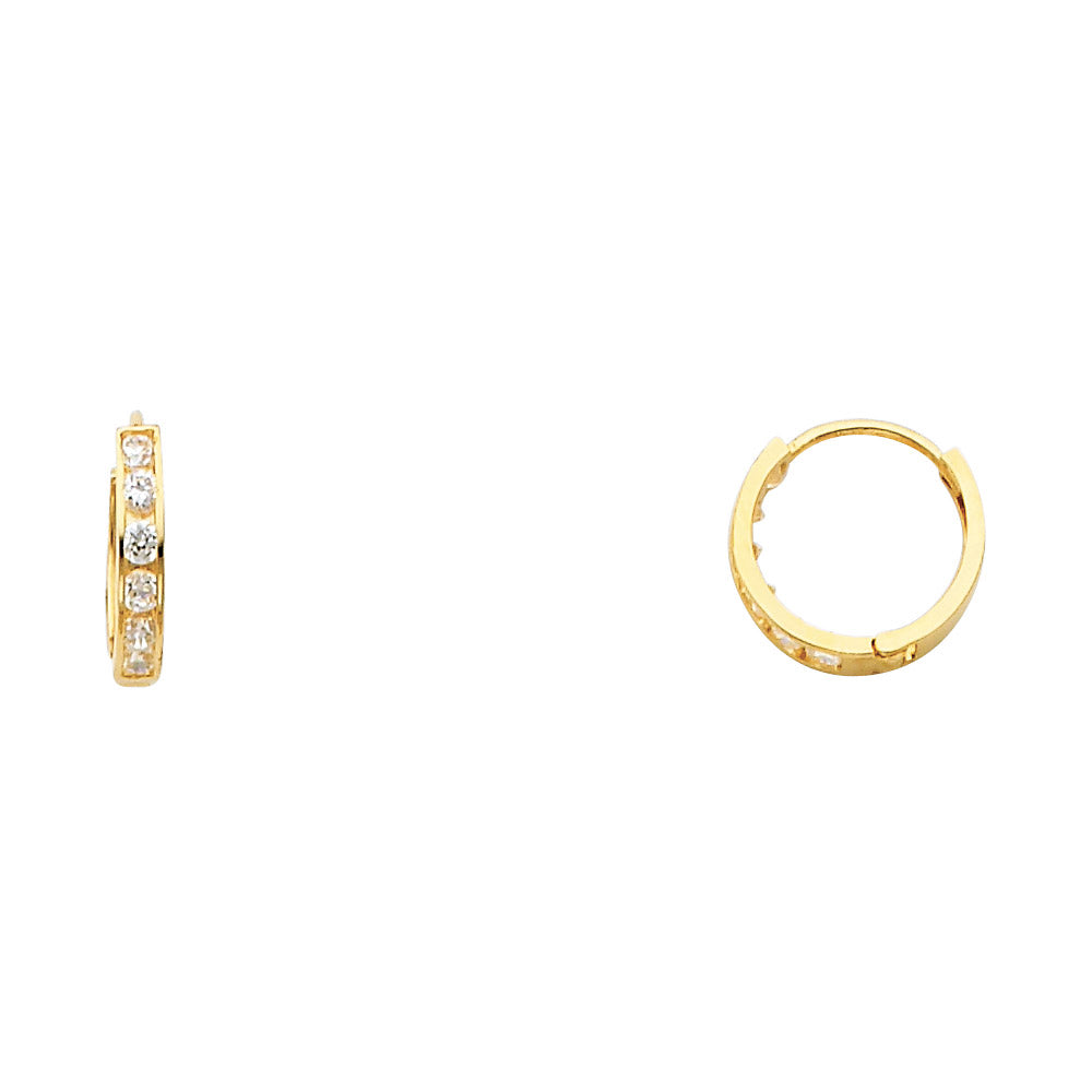 14K Yellow Gold Huggies Earring - ER237