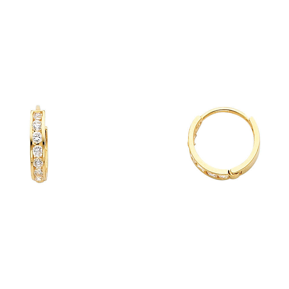 14K Yellow Gold Huggies Earring - ER238