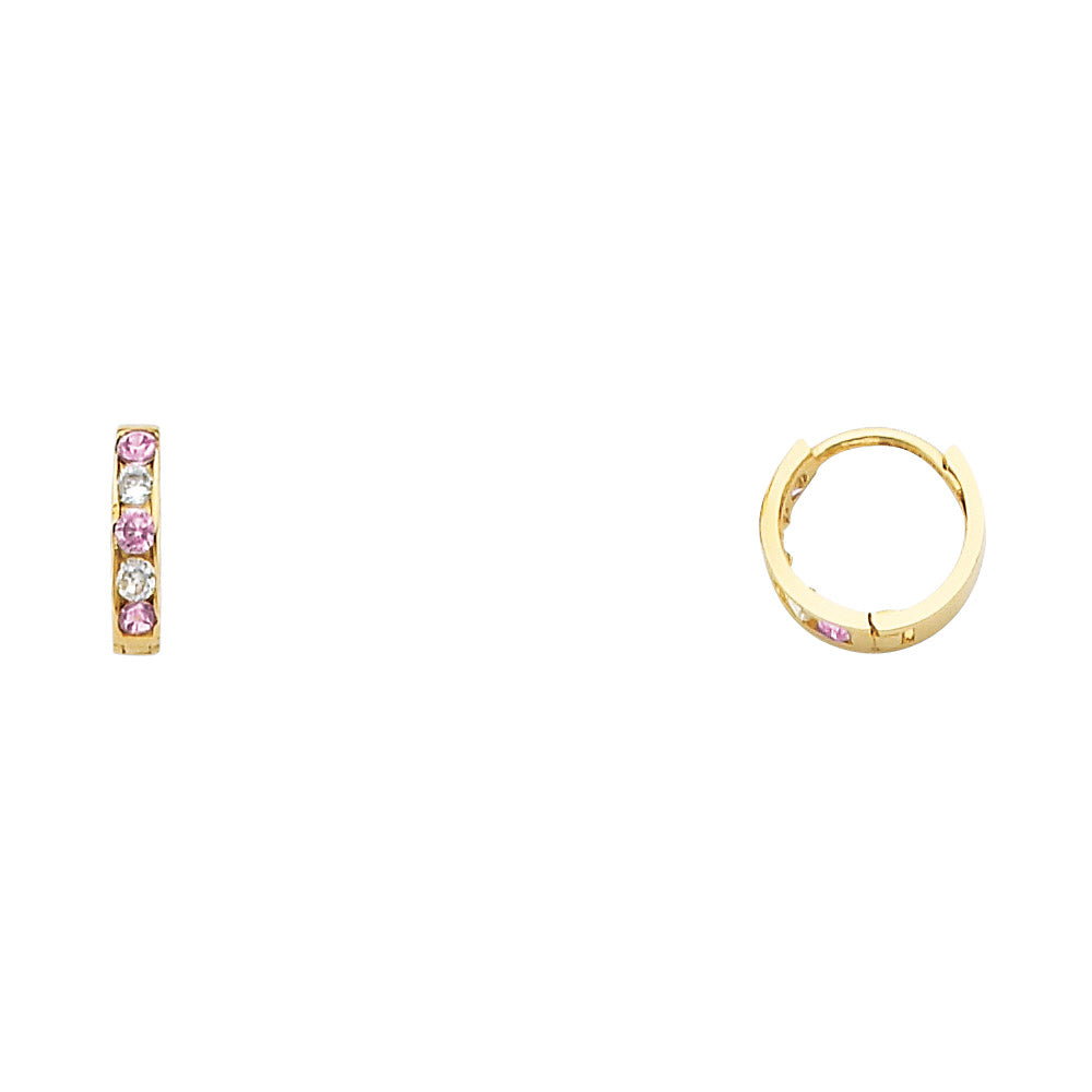 14K Yellow Gold Huggies Earring - ER240