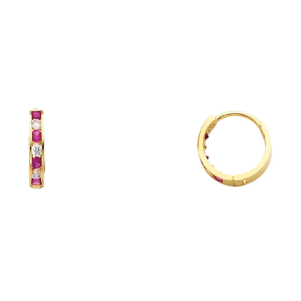 14K Yellow Gold Huggies Earring - ER243