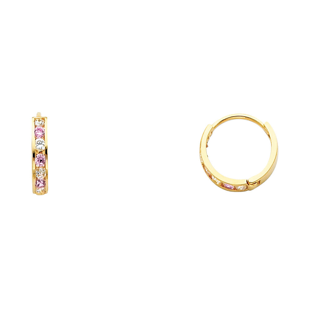14K Yellow Gold Huggies Earring - ER244