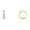 14K Yellow Gold Huggies Earring - ER245
