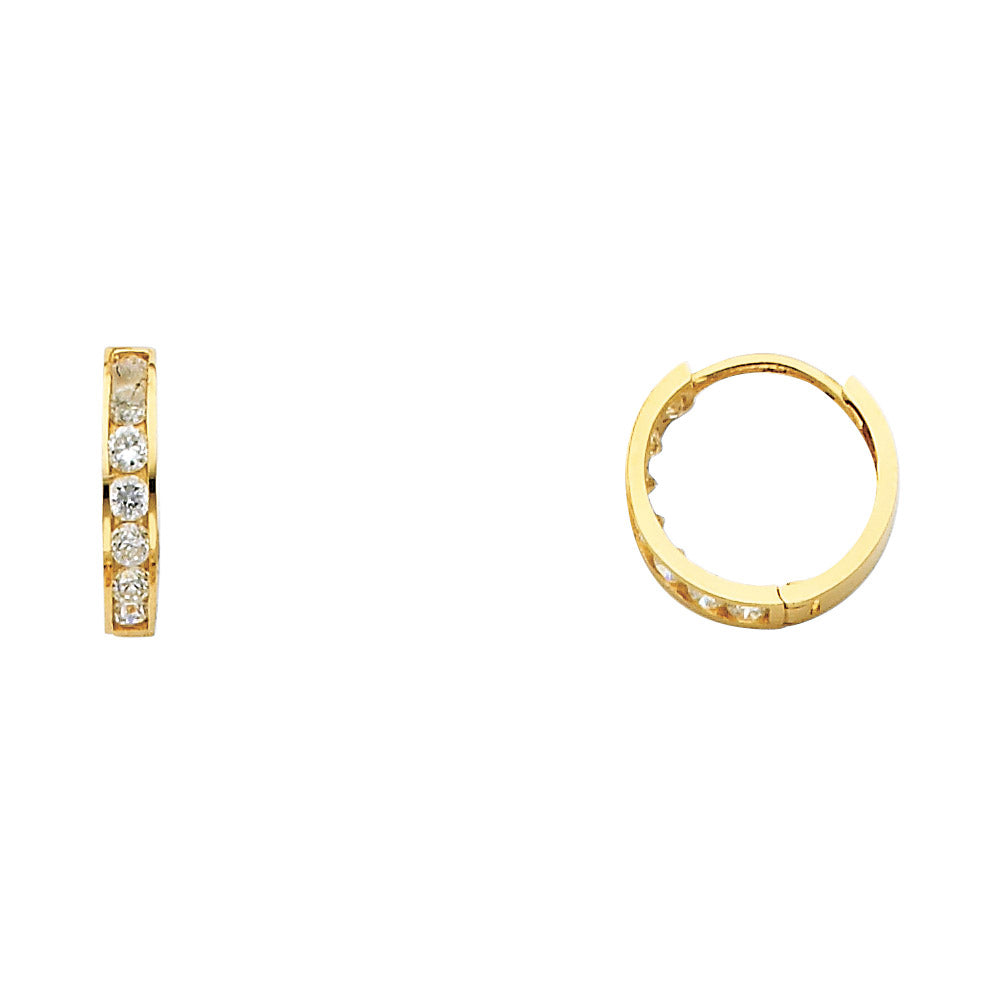 14K Yellow Gold Huggies Earring - ER245