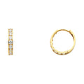 14K Yellow Gold Huggies Earring - ER246