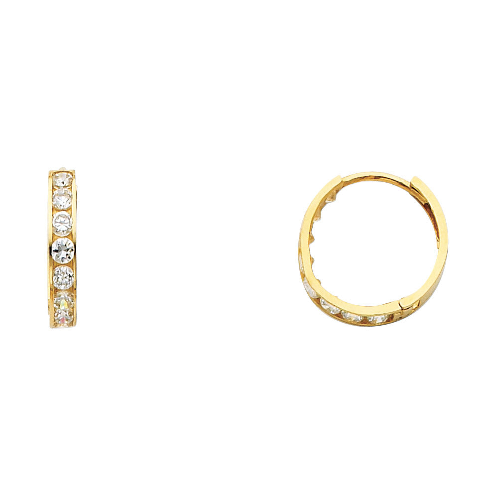14K Yellow Gold Huggies Earring - ER246