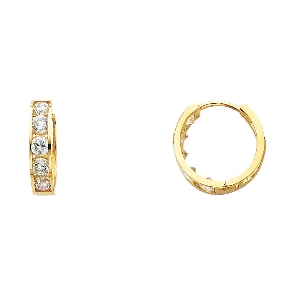 14K Yellow Gold Huggies Earring - ER248
