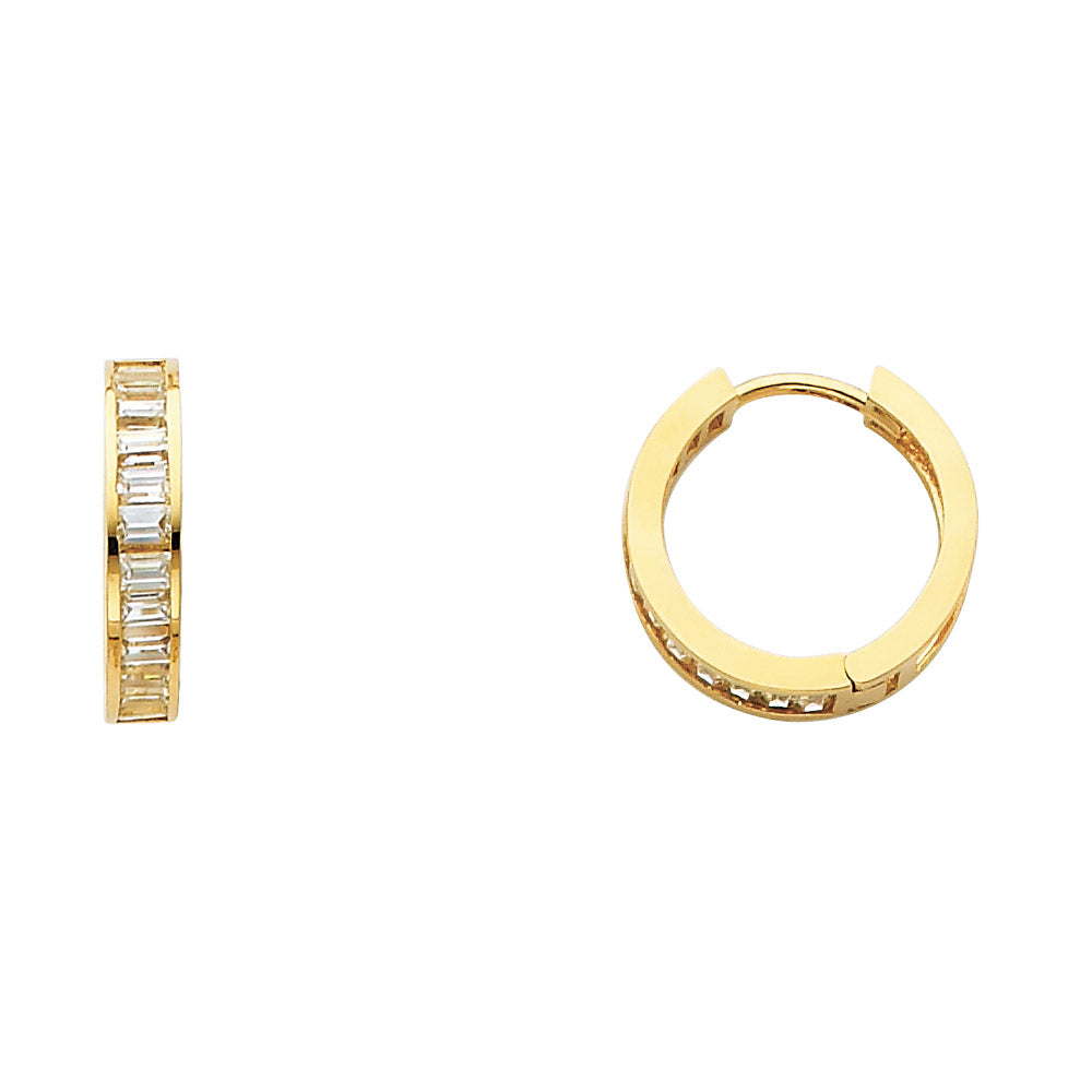 14K Yellow Gold Huggies Earring - ER249