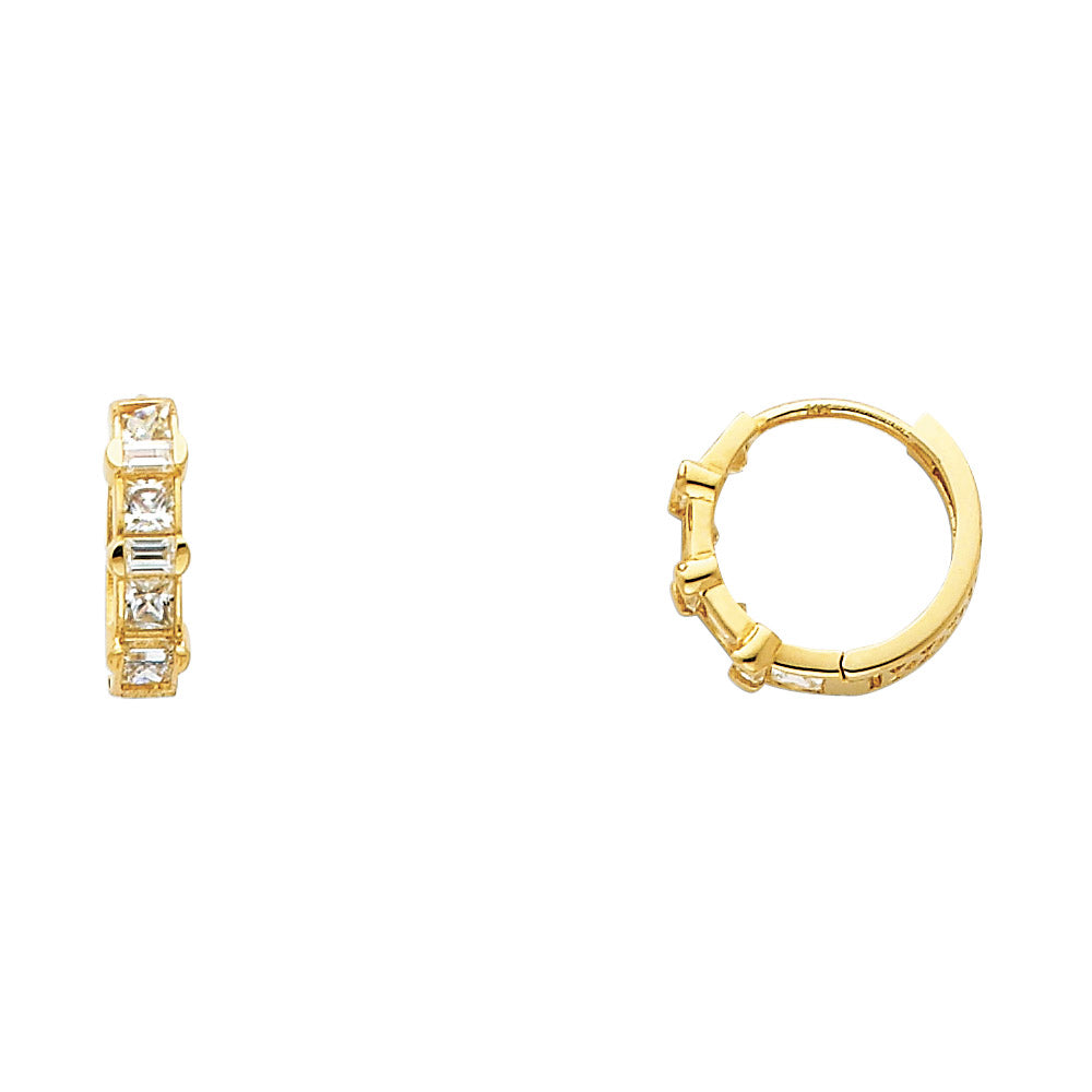 14K Yellow Gold Huggies Earring - ER253
