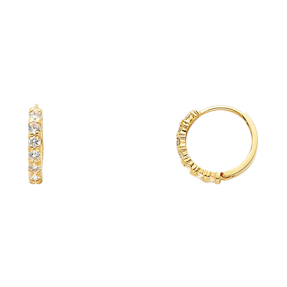 14K Yellow Gold Huggies Earring - ER256