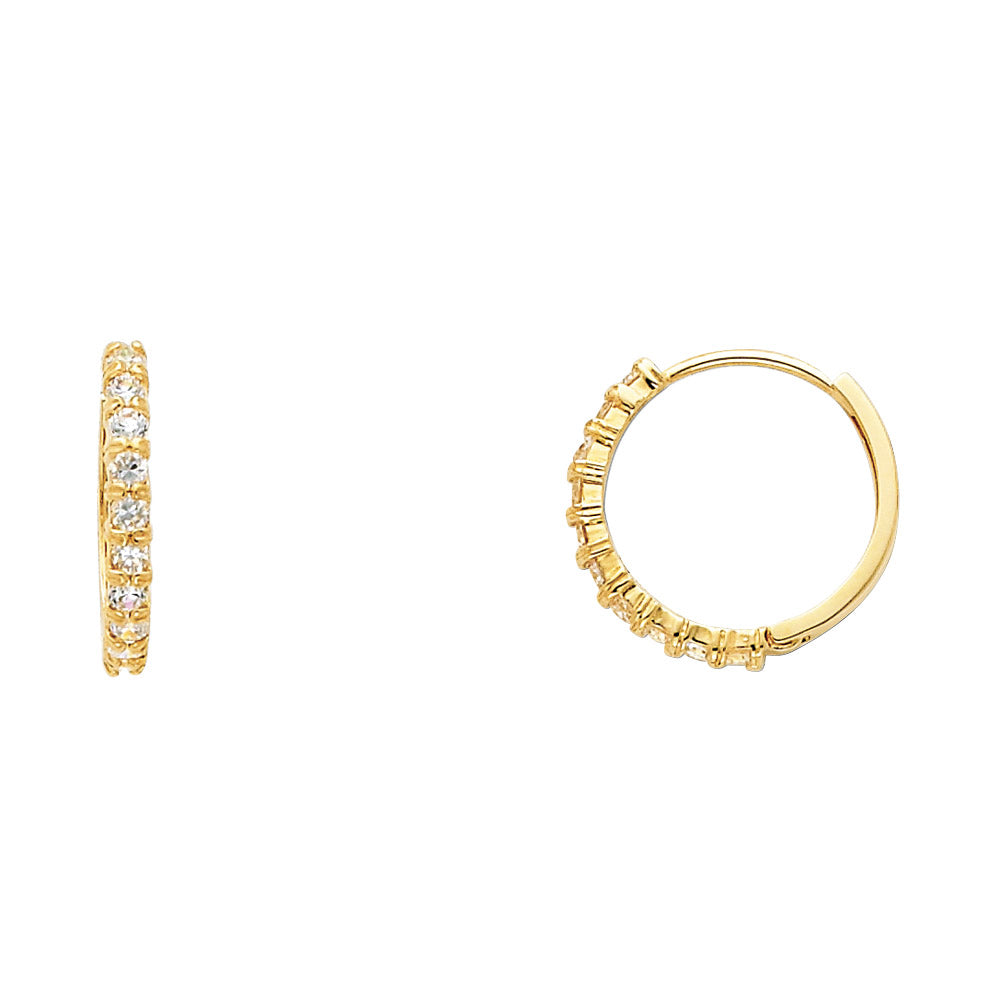 14K Yellow Gold Huggies Earring - ER257