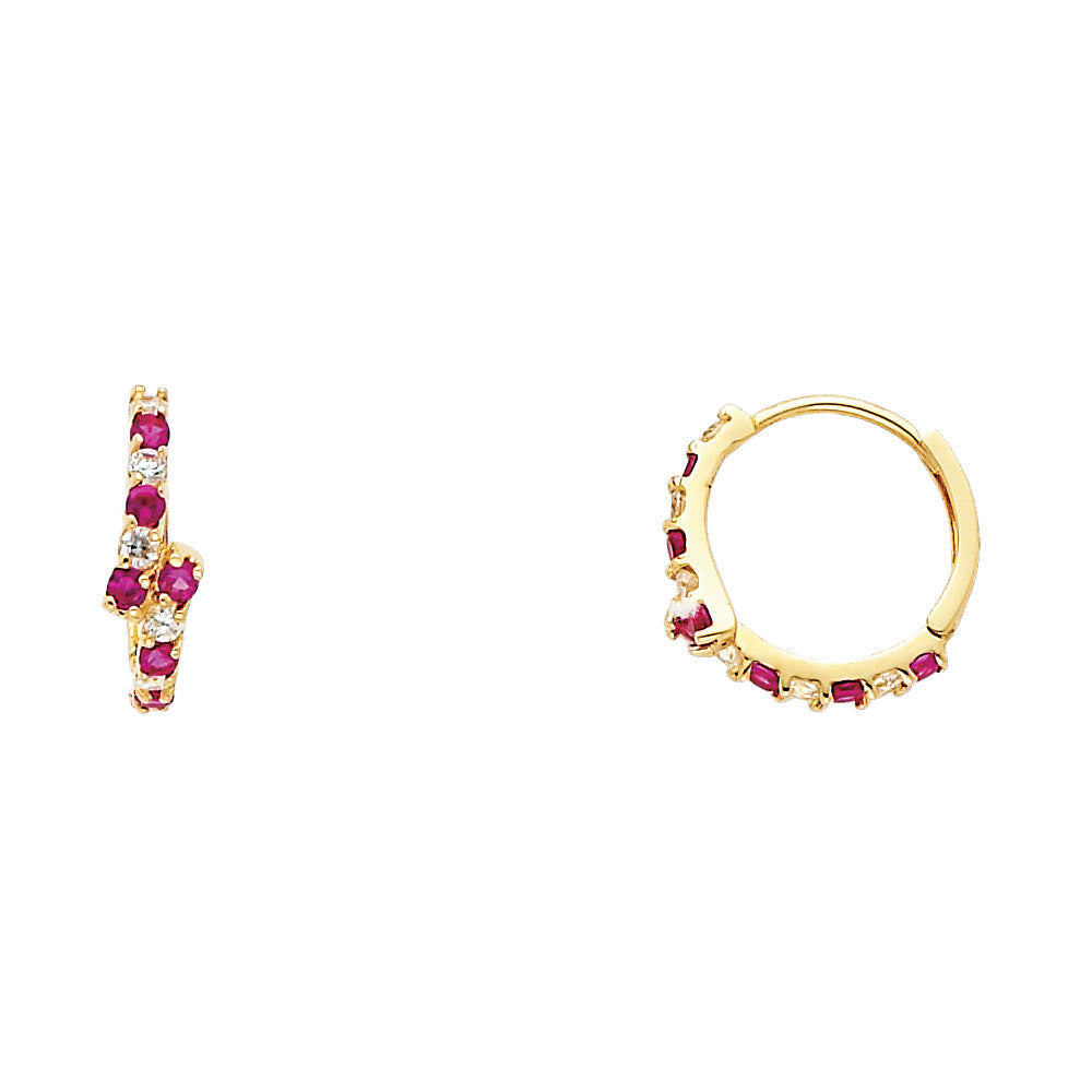 14K Yellow Gold Huggies Earring - ER258