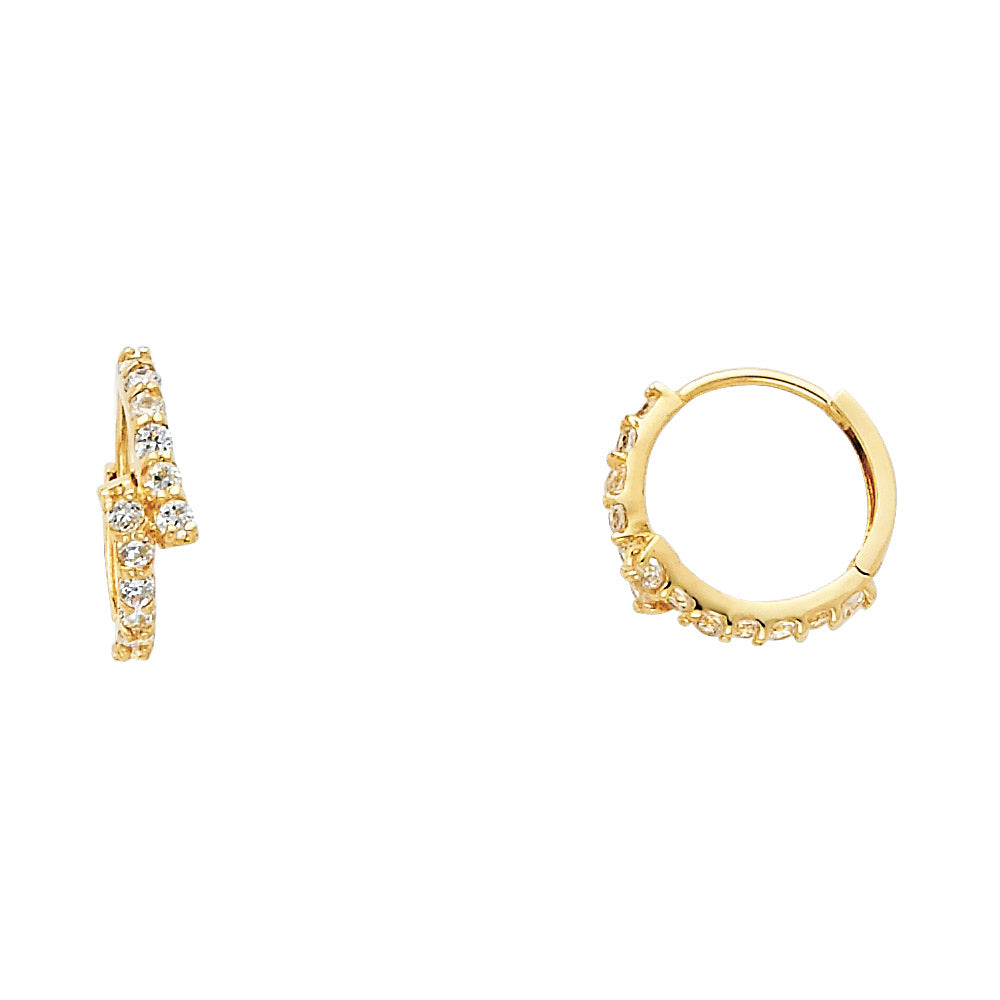 14K Yellow Gold Huggies Earring - ER260