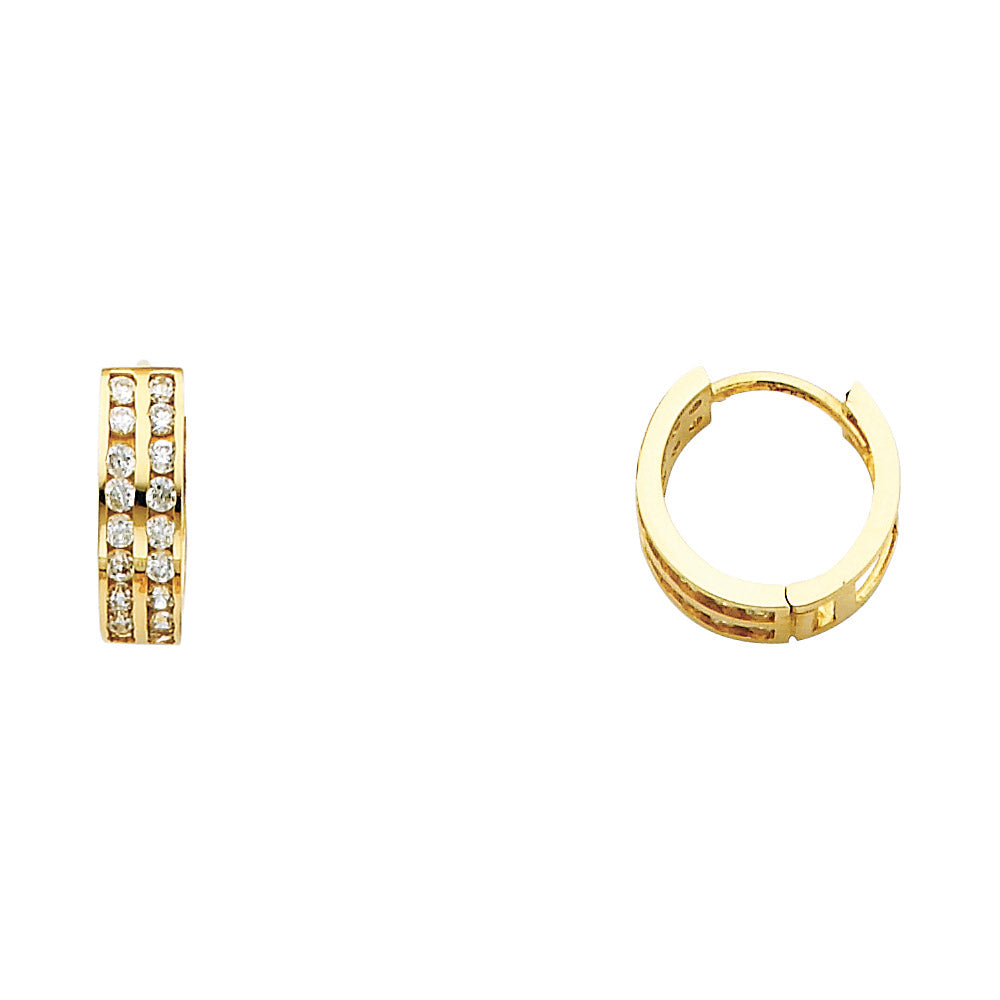 14K Yellow Gold Huggies Earring - ER262
